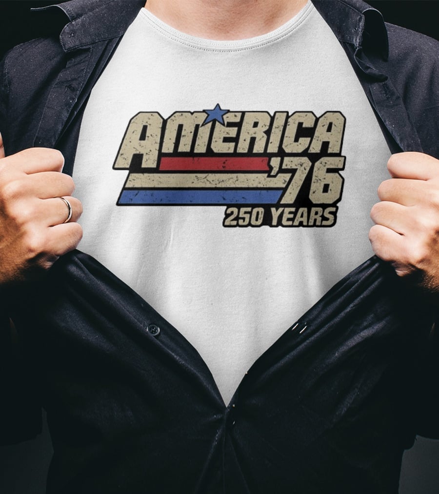 America '76 Vintage Patriotic 250 Years Celebration T-Shirt