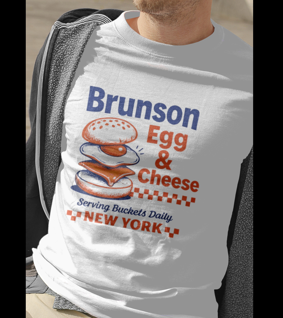 Brunson Egg & Cheese Serving Buckets Daily New York Knicks NBA T-Shirt