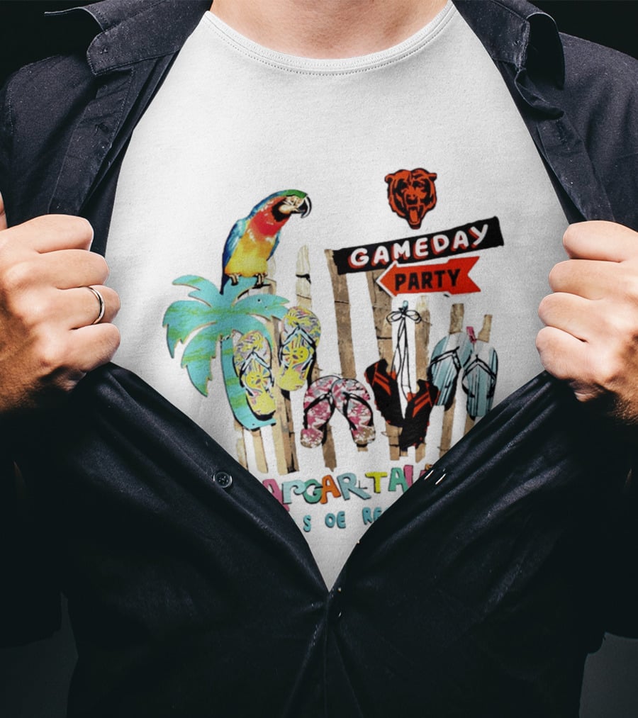 Chicago Bears Margaritaville Gameday Party No Shoes Required T-Shirt