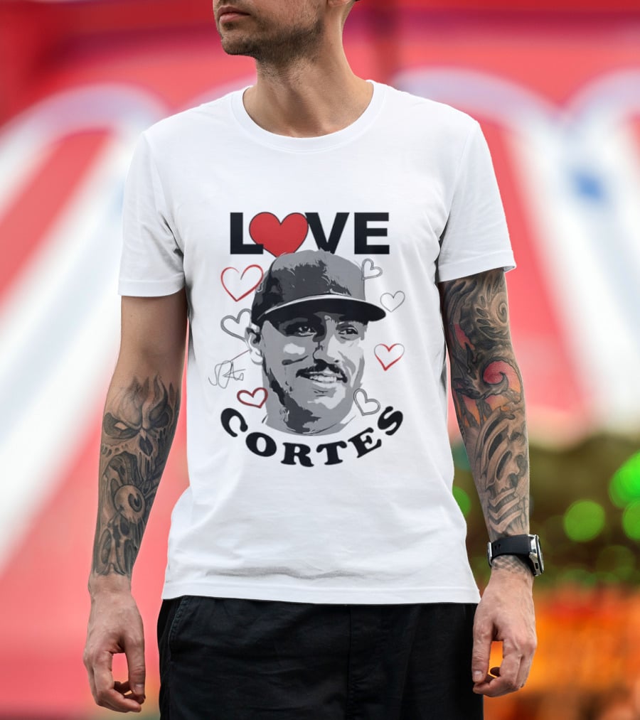 Love Nestor Cortes Yankees Baseball Heart T-Shirt
