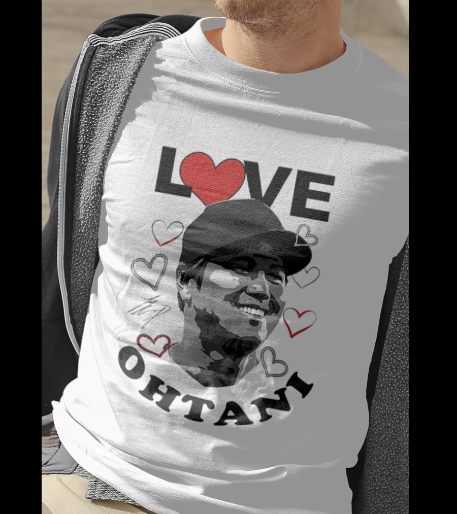 Love Shohei Ohtani Baseball Heart Los Angeles T-Shirt