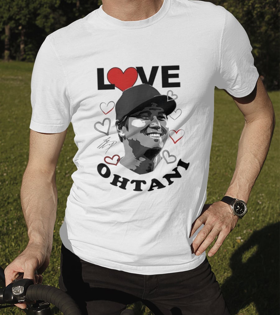 Love Shohei Ohtani Baseball Heart Los Angeles T-Shirt
