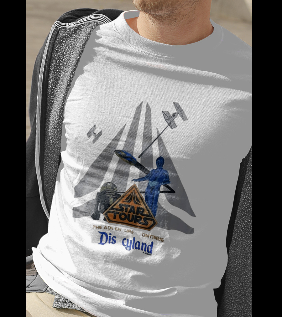 Star Tours The Adventures Continue Disneyland C 3PO R2 D2 T-Shirt