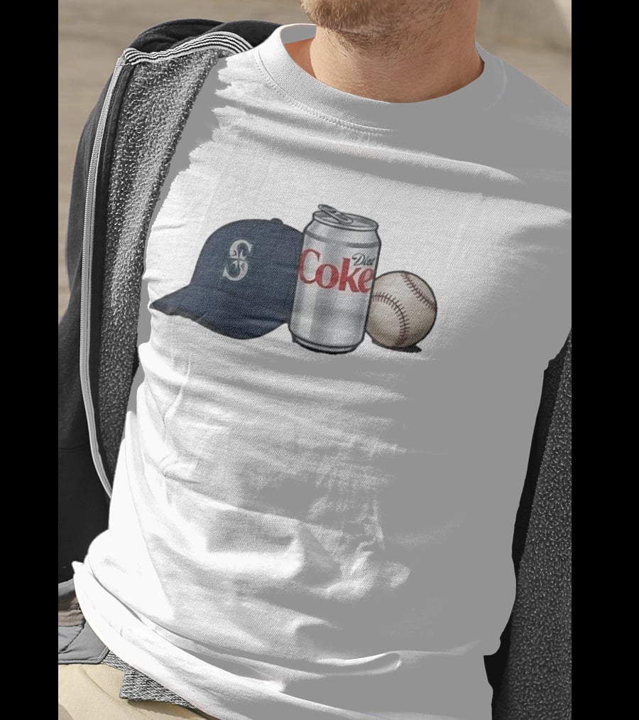Mariners Diet Coke Baseball Cap And Ball T-Shirt