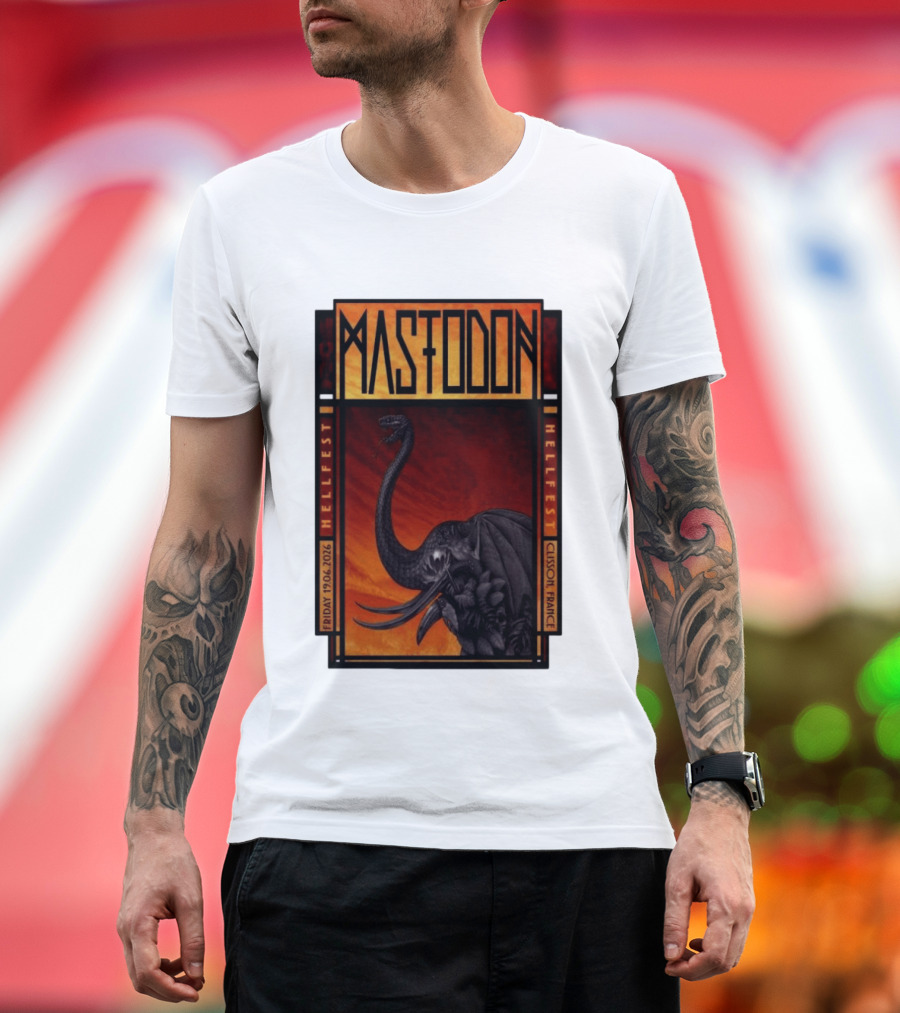 Mastodon Hellfest Clisson France June 19 2026 Dragon T-Shirt