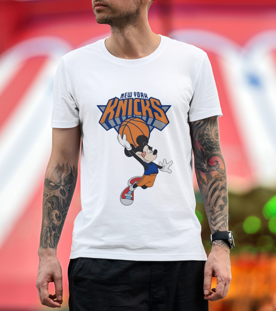Mickey Mouse NBA New York Knicks Basketball Player Disney T-Shirt
