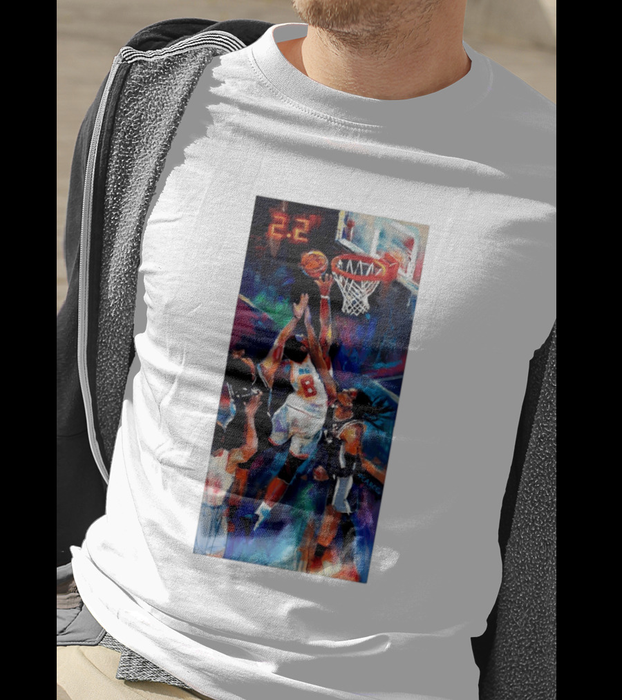 OG Anunoby Tip In 2.2 New York Knicks NBA Basketball Player Action T-Shirt