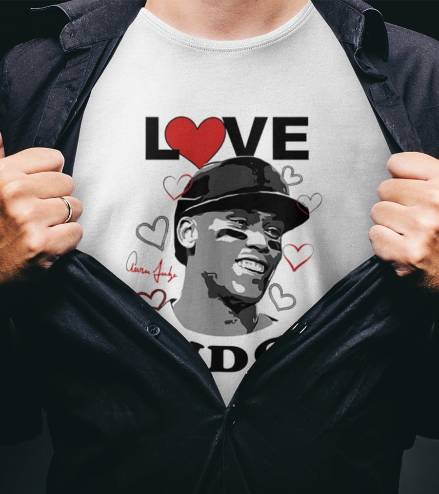 Love Aaron Judge New York Yankees Heart T-Shirt