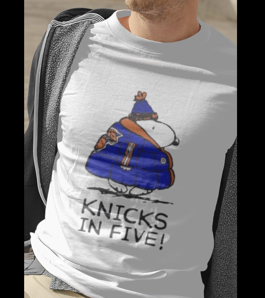 Snoopy Knicks In Five Peanuts Basketball Fan T-Shirt