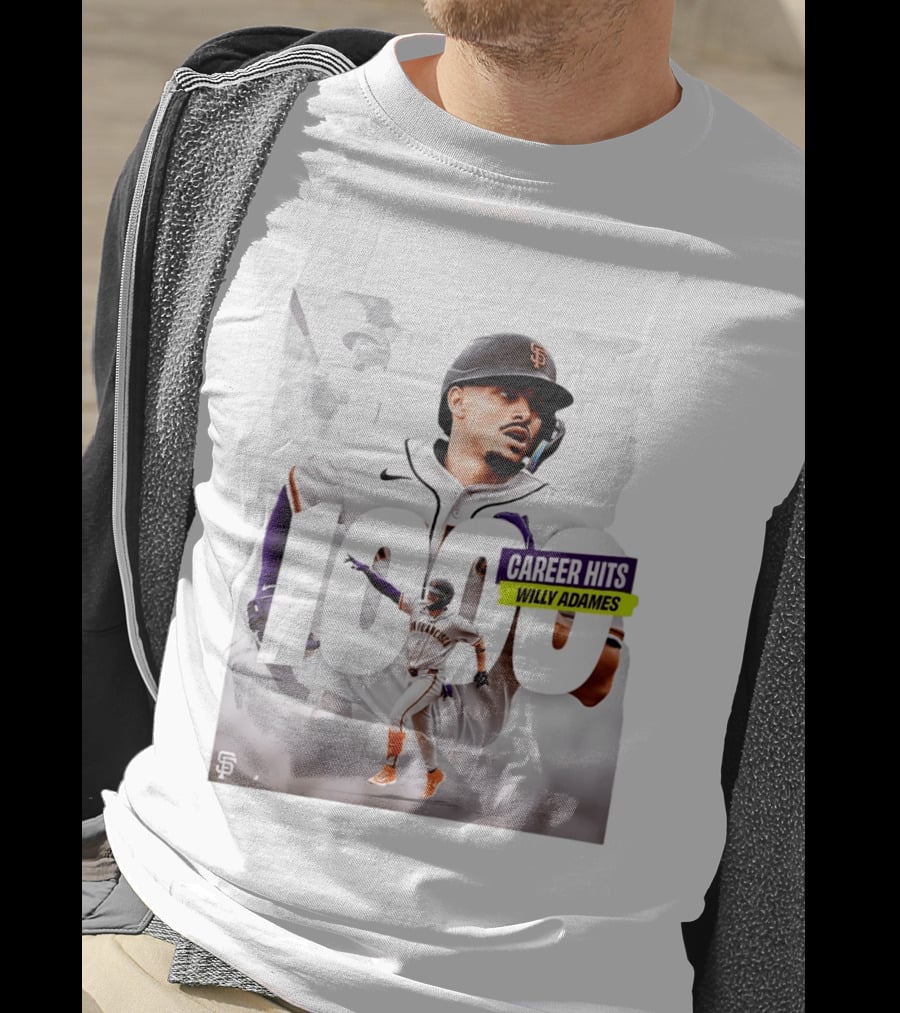 Willy Adames 1000 Career Hits San Francisco T-Shirt