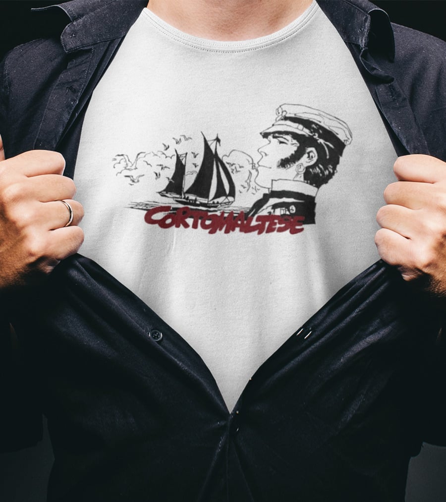 Corto Maltese Nautical Adventure Sailboat Captain T-Shirt