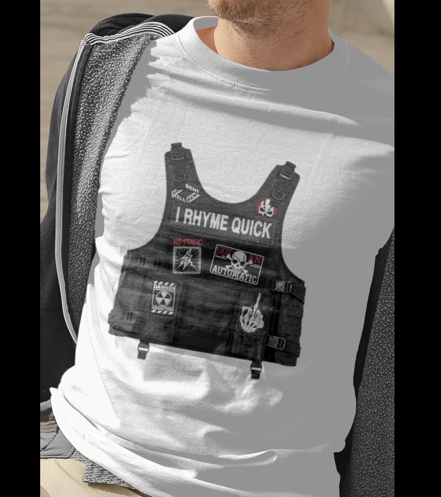 Hellbent Records I Rhyme Quick No Static Got An Automatic Danger Addiction T-Shirt