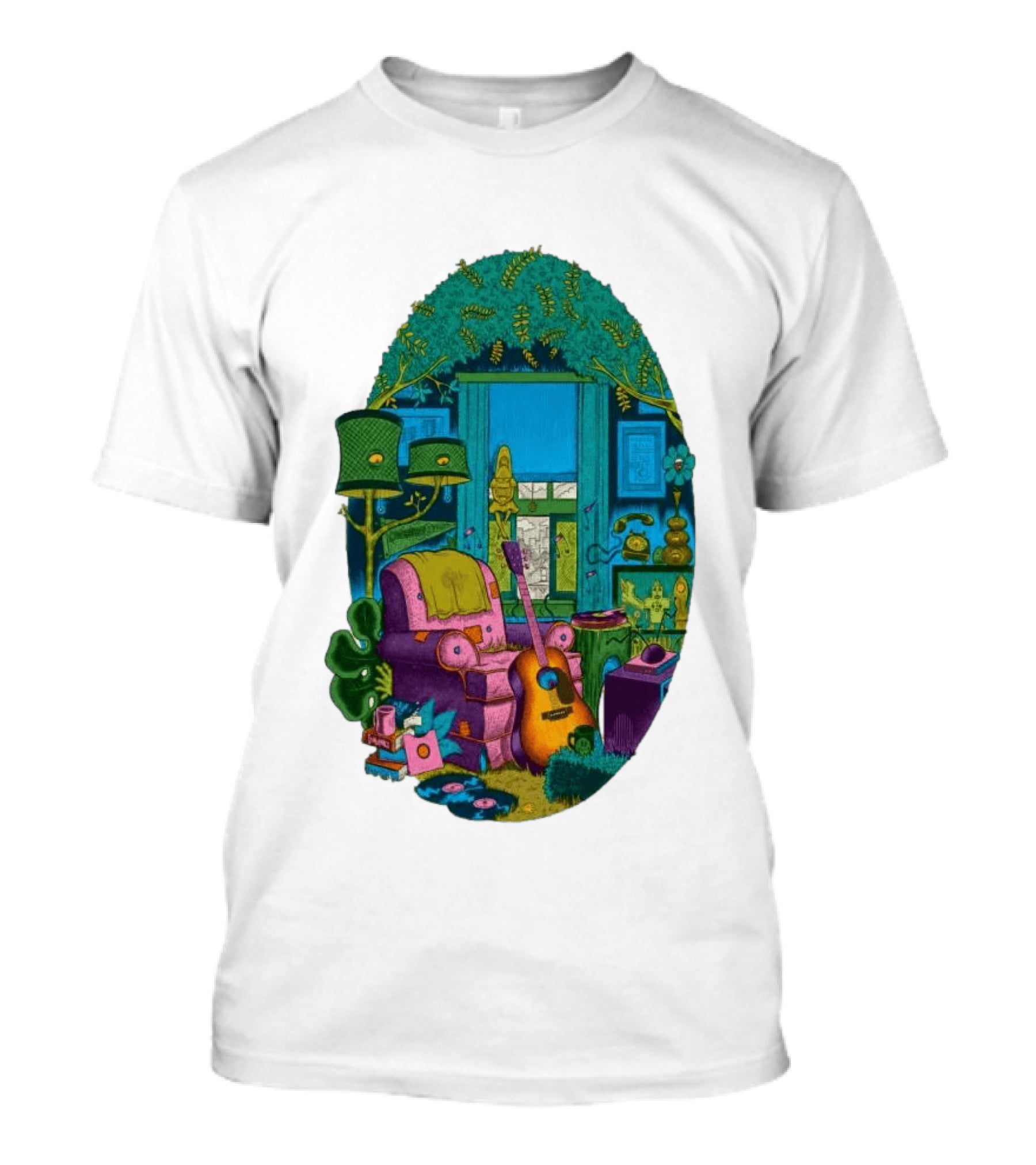 Trey Anastasio June 20 2026 Kleinhans Music Hall Buffalo NY Concert Acoustic Guitar Retro Living Room Aesthetic T-Shirt