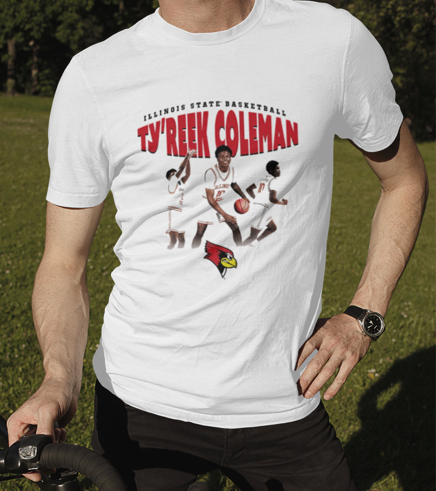 Illinois State Basketball Ty'Reek Coleman Redbirds T-Shirt
