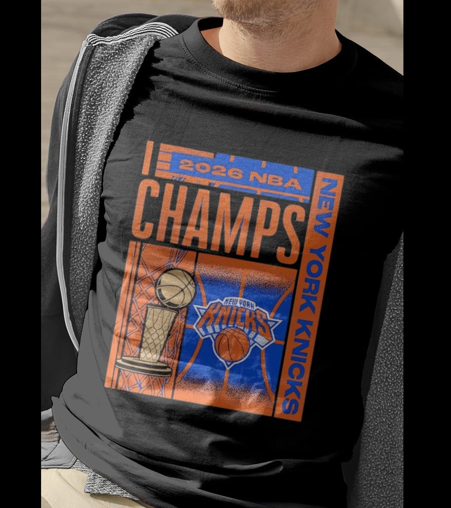2026 NBA Champs New York Knicks Basketball Trophy T-Shirt