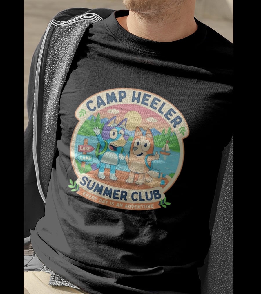 Camp Heeler Summer Club Every Day Is An Adventure Lake Camp Fun T-Shirt