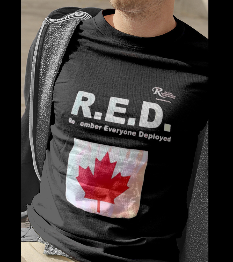 R.E.D. Remember Everyone Deployed Canadian Maple Leaf T-Shirt
