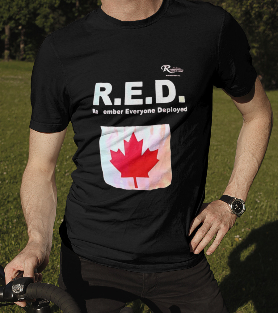R.E.D. Remember Everyone Deployed Canadian Maple Leaf T-Shirt