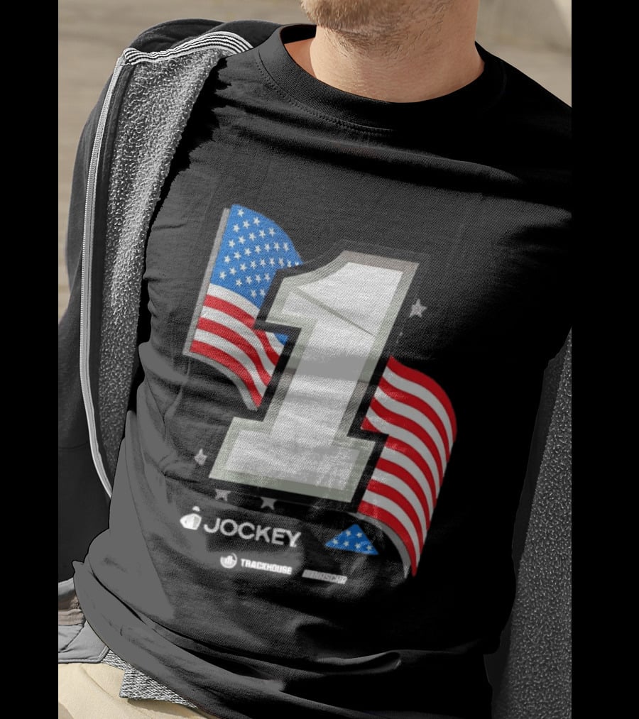Ross Chastain 1 Jockey Folds Of Honor American Flag Trackhouse NASCAR Racing T-Shirt