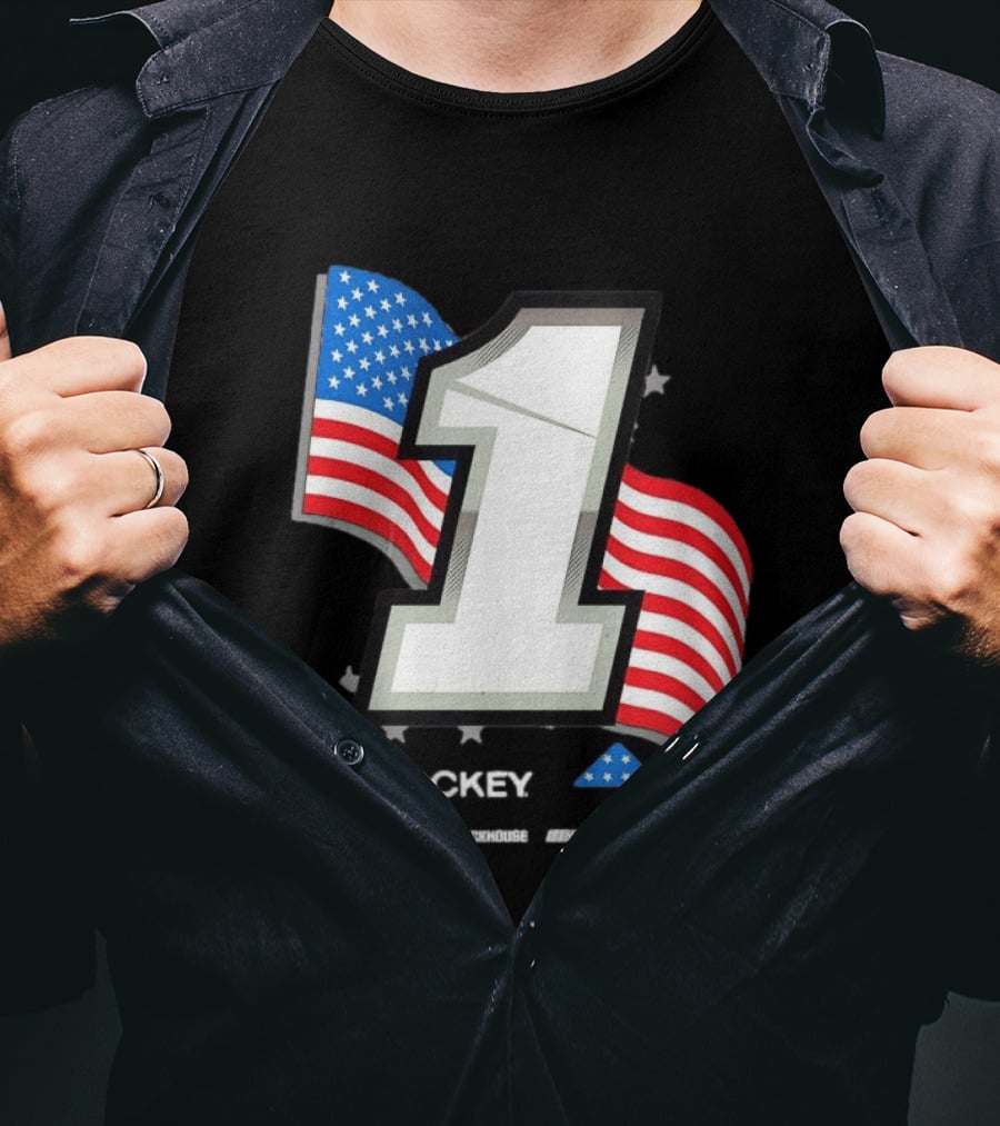 Ross Chastain 1 Jockey Folds Of Honor American Flag Trackhouse NASCAR Racing T-Shirt