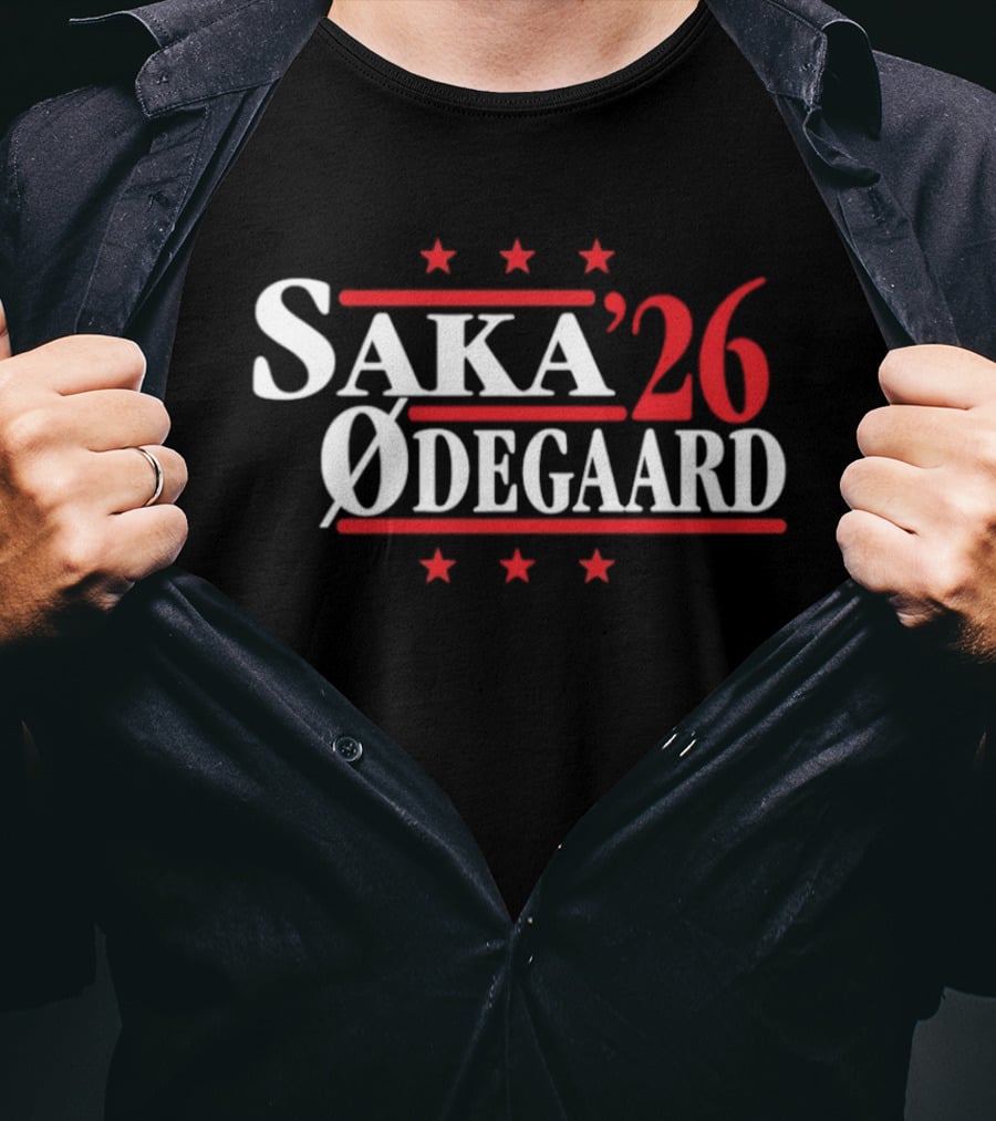 Saka '26 Ødegaard Arsenal Premier League Stars T-Shirt