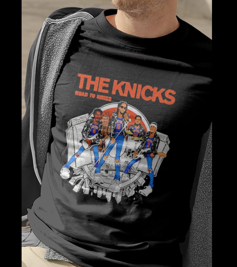 THE KNICKS Players Rock Road To Rings New York Knicks T-Shirt