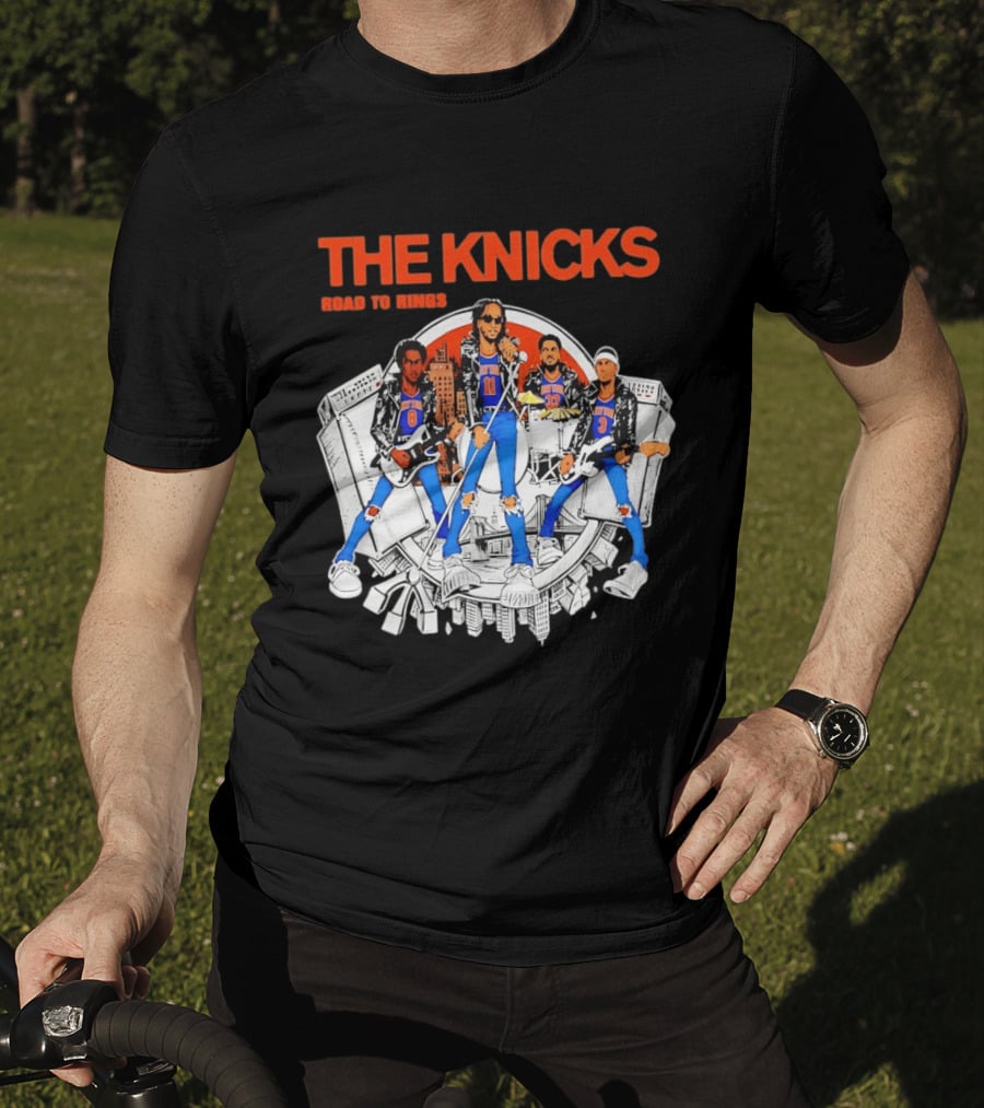 THE KNICKS Players Rock Road To Rings New York Knicks T-Shirt