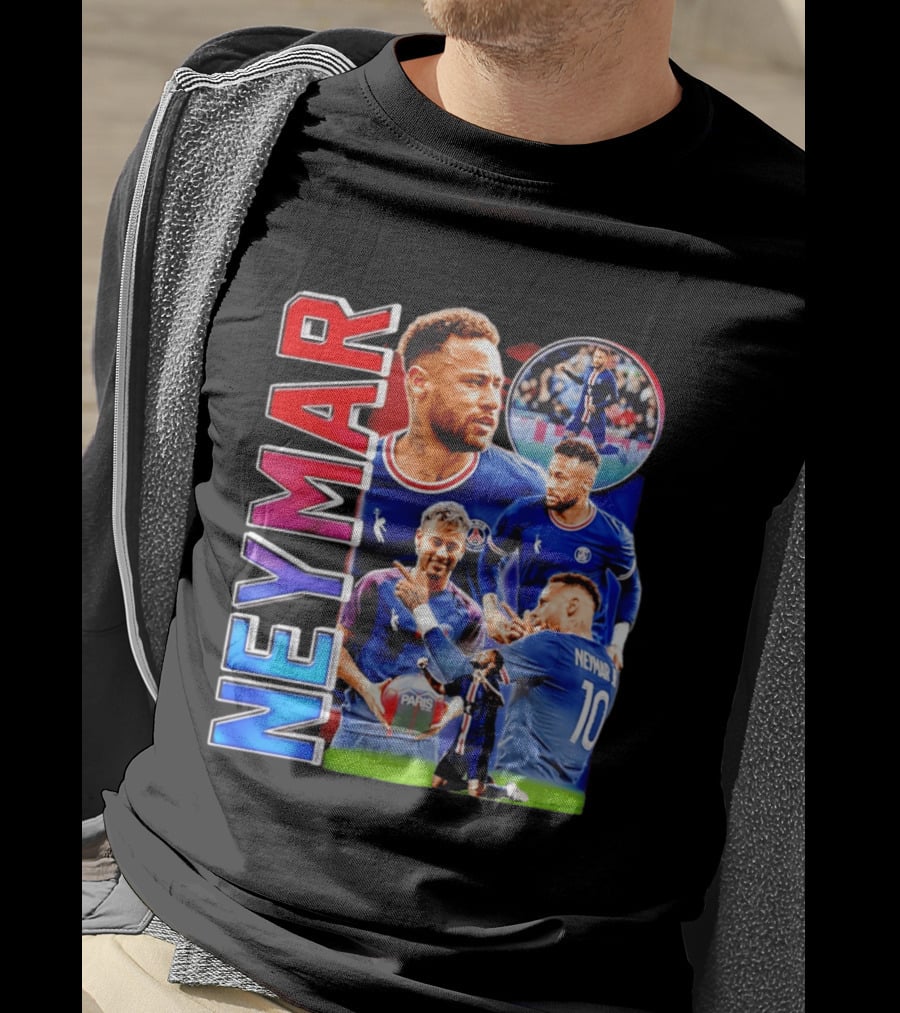 Neymar Paris Saint Germain Football Icon PSG Number 10 T-Shirt