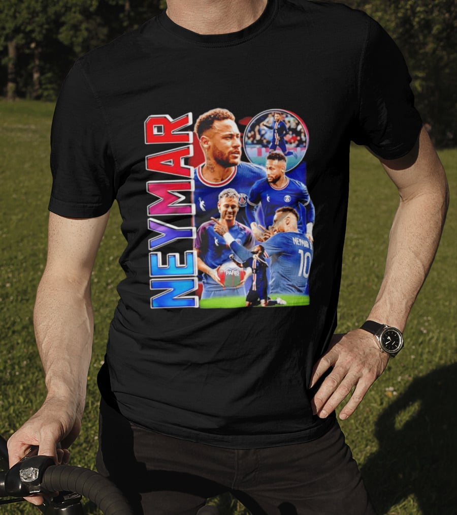 Neymar Paris Saint Germain Football Icon PSG Number 10 T-Shirt