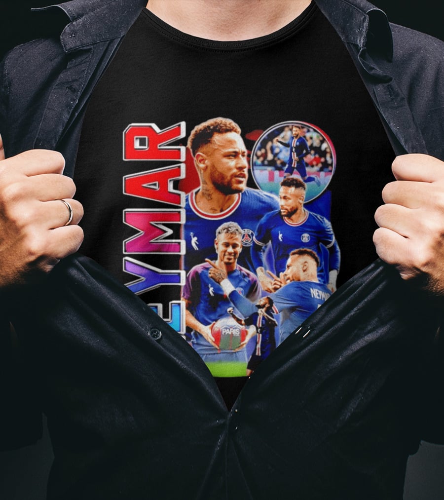 Neymar Paris Saint Germain Football Icon PSG Number 10 T-Shirt