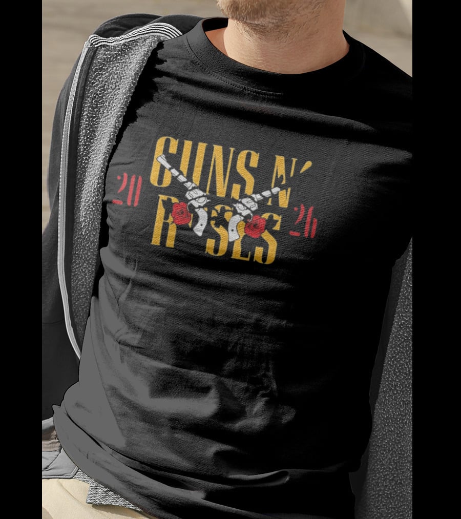 Guns N Roses 2026 Tour Iron On Heat Transfer T-Shirt
