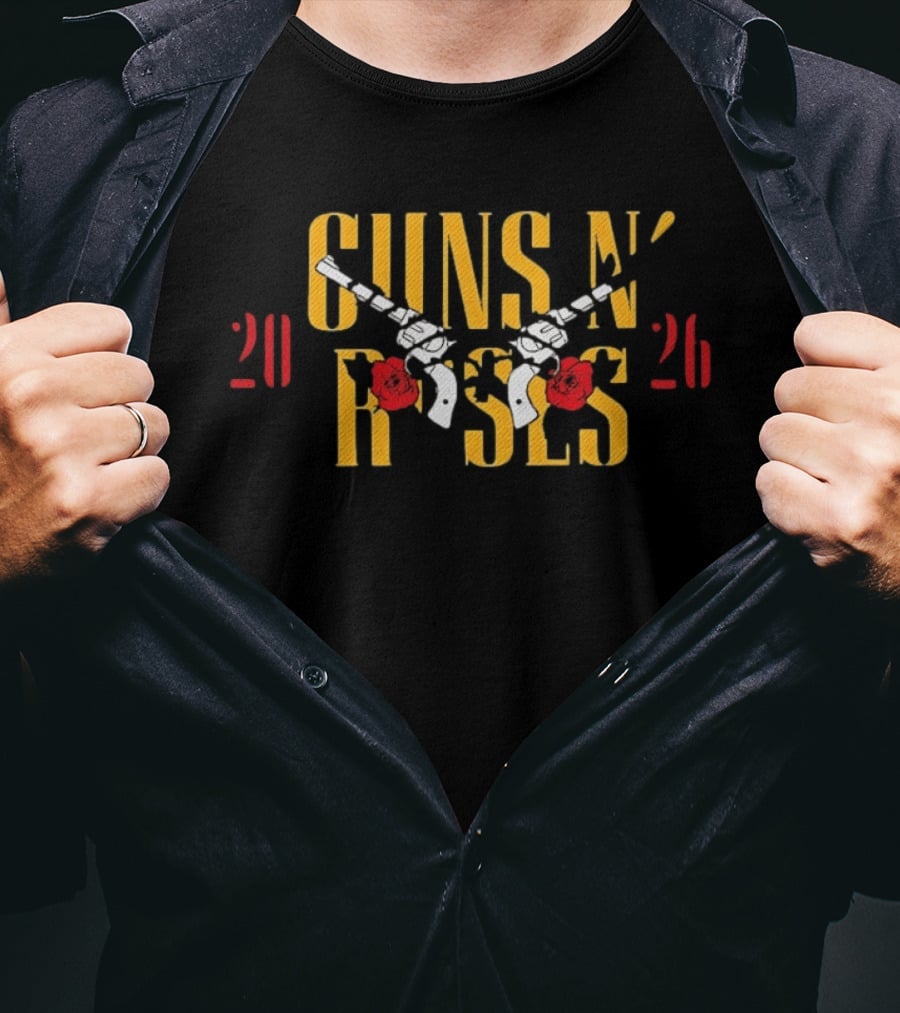 Guns N Roses 2026 Tour Iron On Heat Transfer T-Shirt