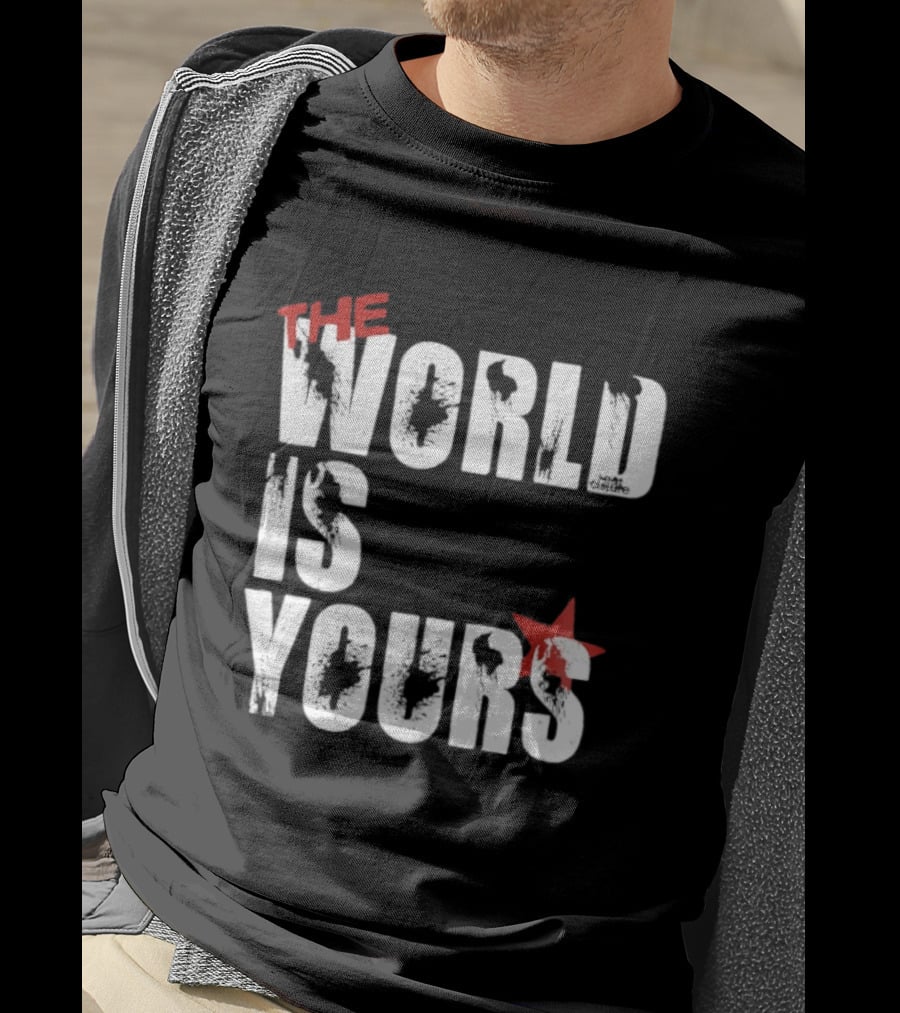 The World Is Yours Red Star Bullethole T-Shirt