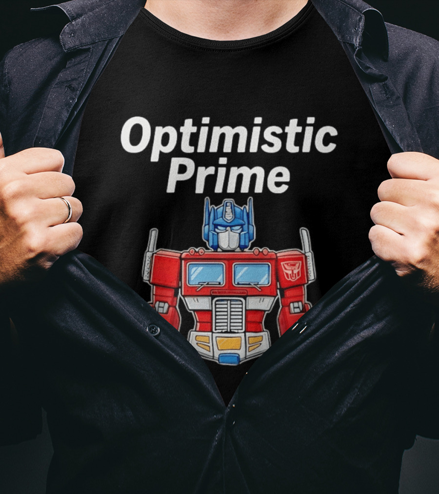 Optimistic Prime Transformers Iconic Robot T-Shirt