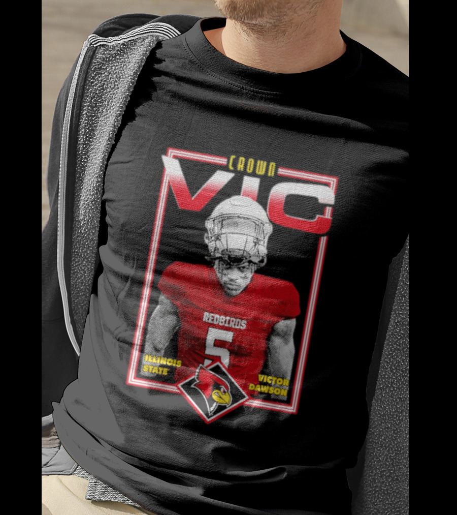 Crown Vic Illinois State Redbirds Victor Dawson Football T-Shirt