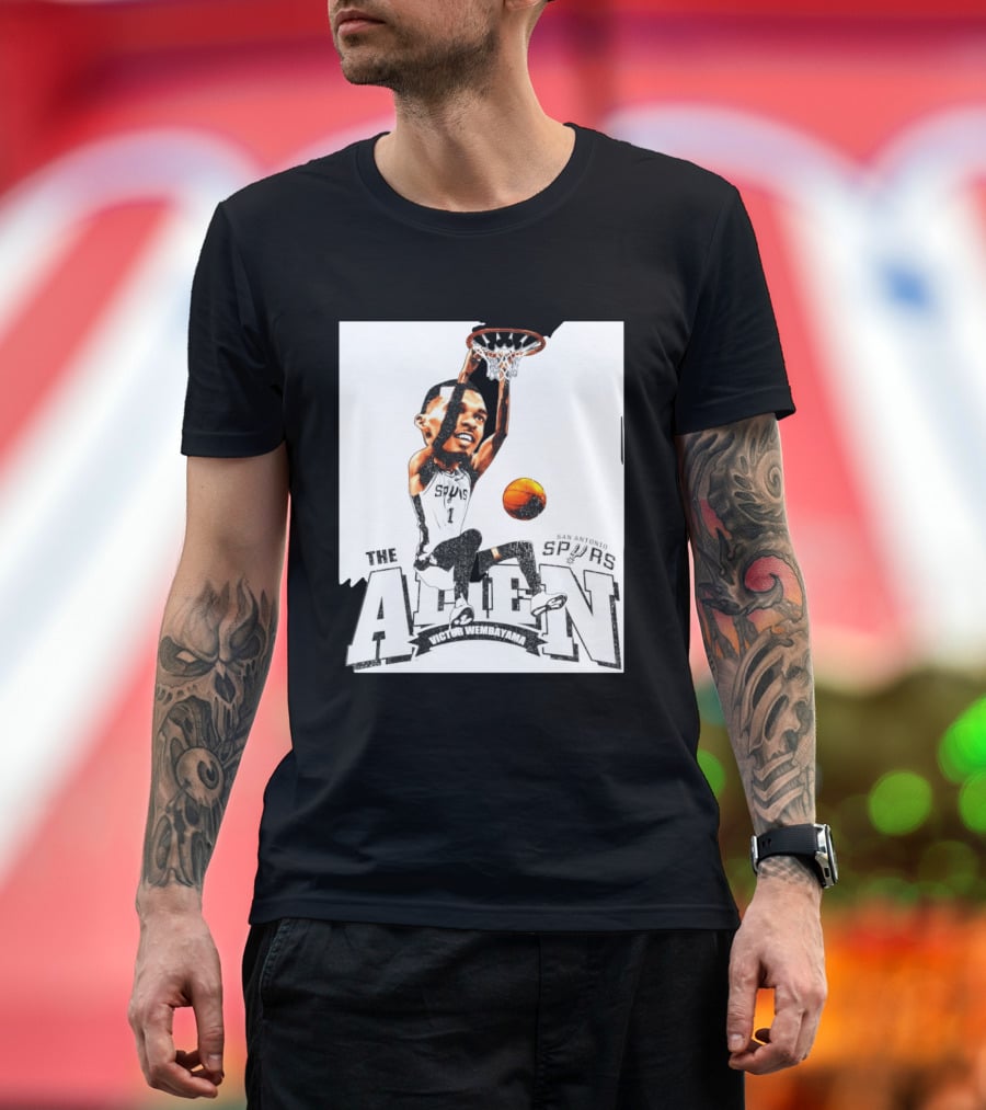 Victor Wembanyama The Alien San Antonio Spurs Basketball T-Shirt