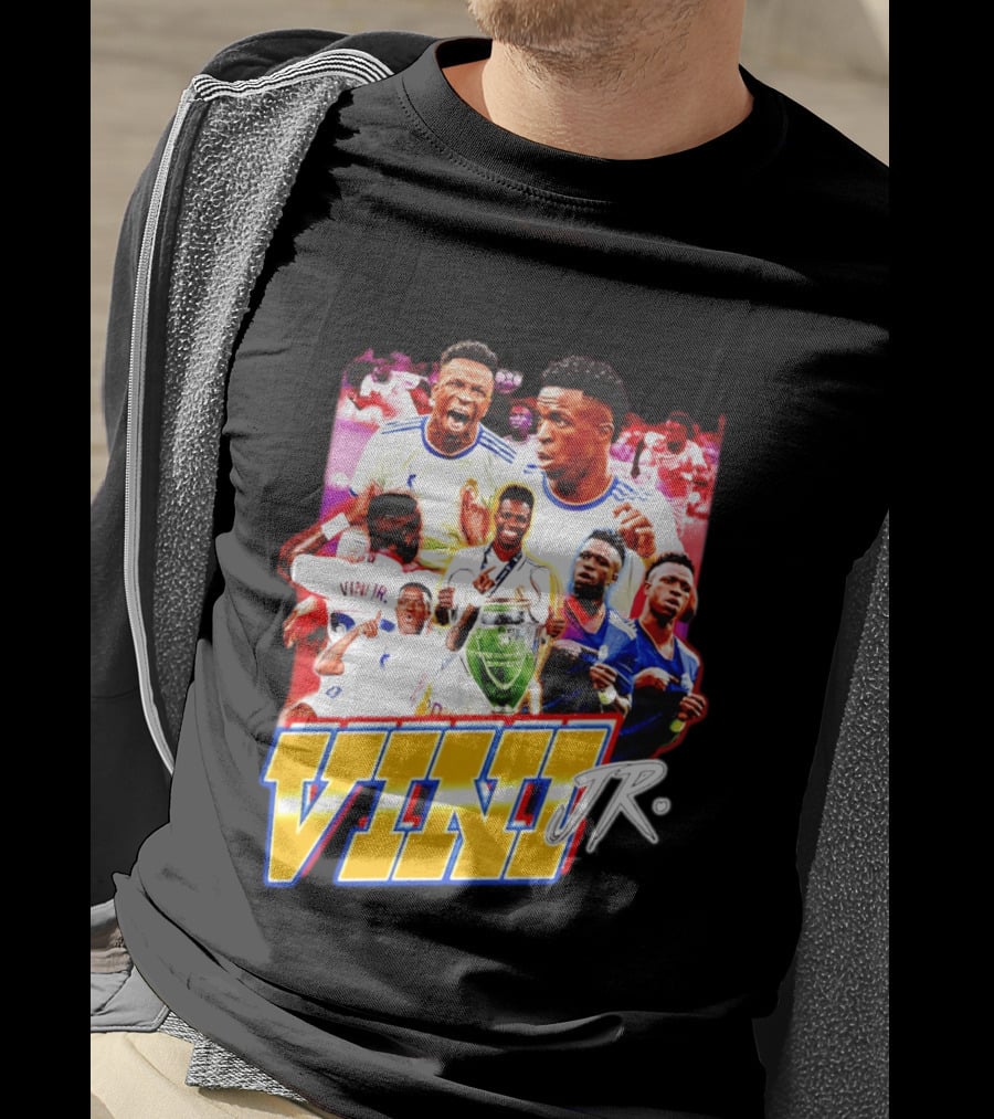 Vini Jr Vinicius Junior Real Madrid Football Collage T-Shirt