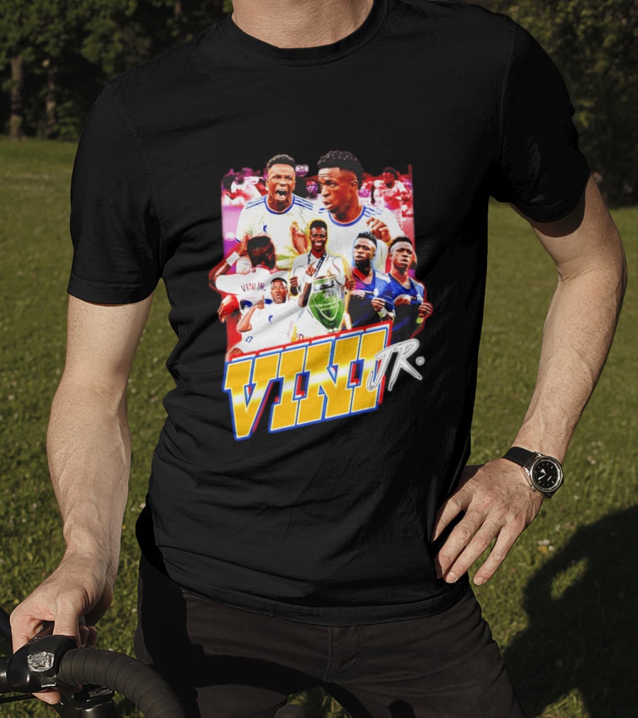 Vini Jr Vinicius Junior Real Madrid Football Collage T-Shirt