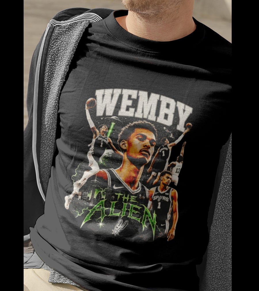Wemby Victor Wembanyama The Alien San Antonio Spurs NBA Basketball T-Shirt