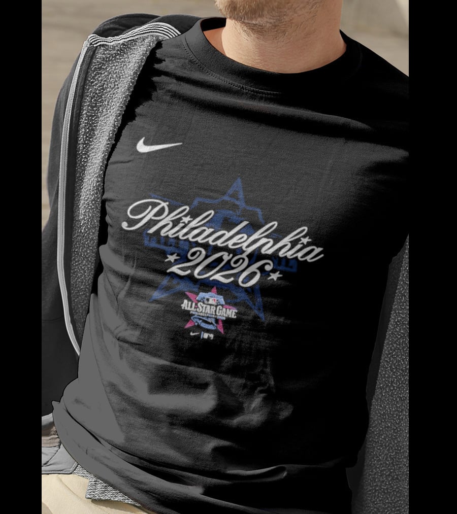 Nike Philadelphia 2026 MLB All Star Game Stars Liberty Bell T-Shirt