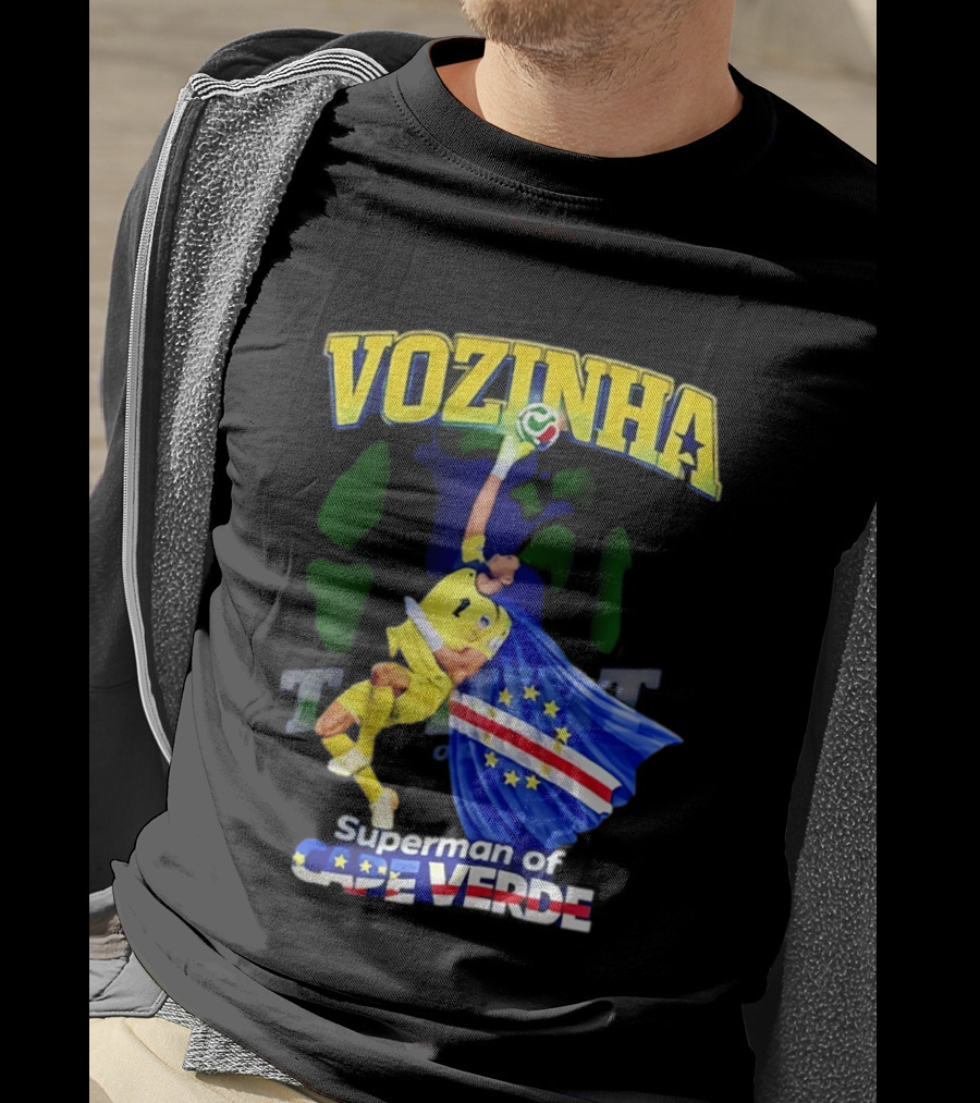 2026 Vozinha Superman Cape Verde Socer Hero T-Shirt