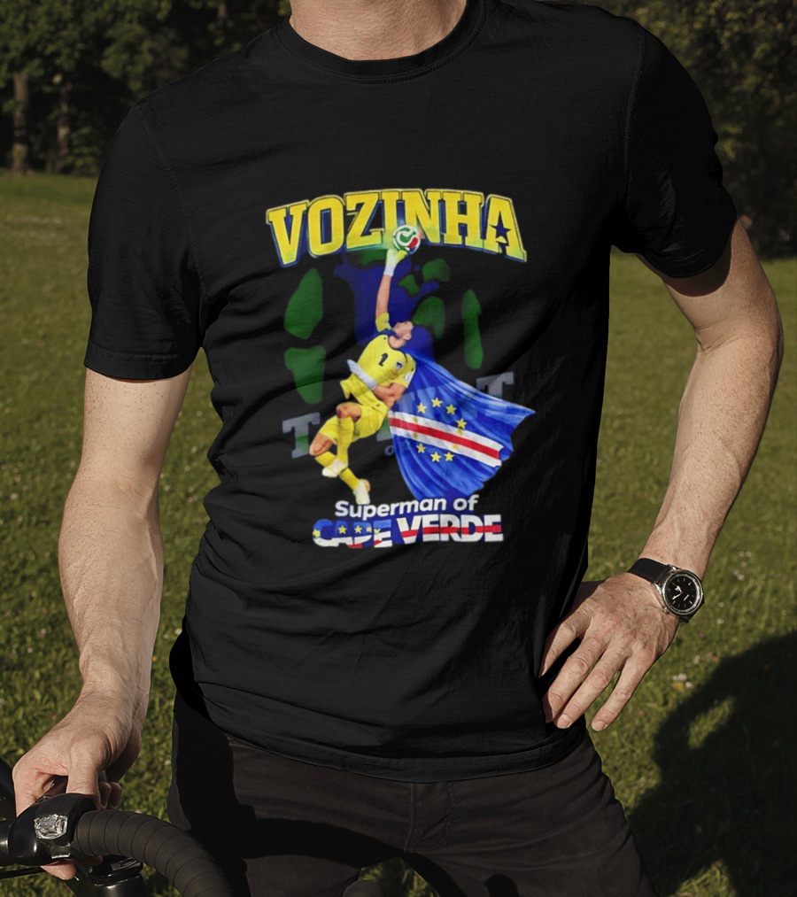 2026 Vozinha Superman Cape Verde Socer Hero T-Shirt
