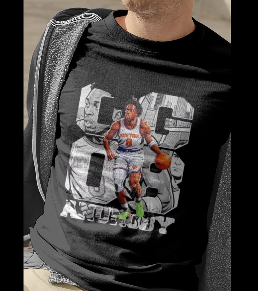 New York Anunoby 08 Basketball Comic Knicks T-Shirt