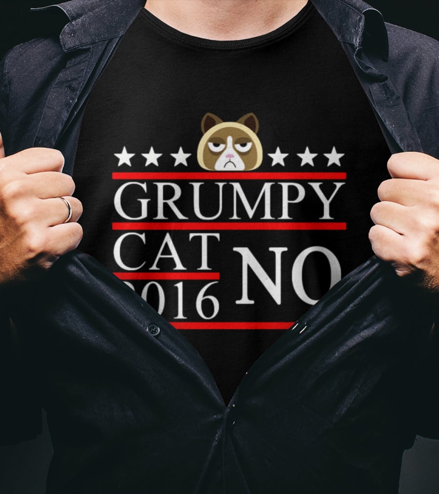 Grumpy Cat NO 2016 Five Stars T-Shirt