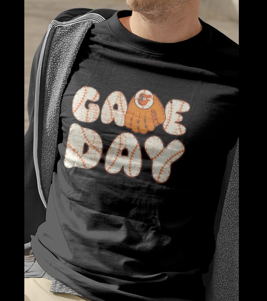 Baltimore Orioles Game Day Baseball Glove MLB T-Shirt