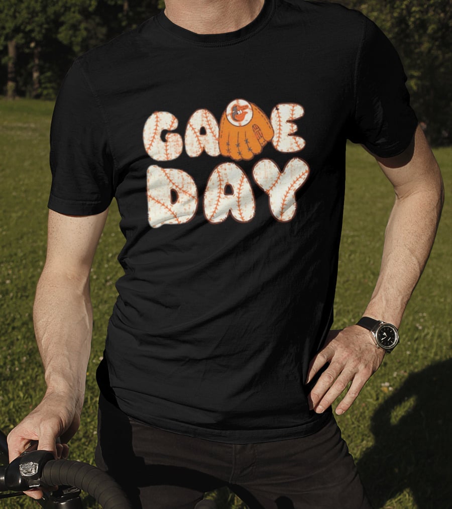 Baltimore Orioles Game Day Baseball Glove MLB T-Shirt