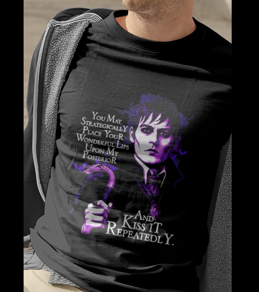 Barnabas Collins Dark Shadows You May Strategically Place Your Wonderful Lips Upon My Ior Kiss It Repeatedly T-Shirt