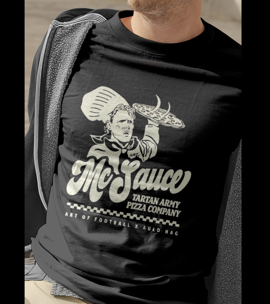 McSauce Tartan Army Pizza Company Art Of Football X Auld Hag T-Shirt