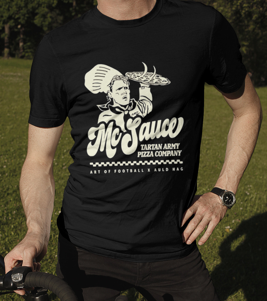 McSauce Tartan Army Pizza Company Art Of Football X Auld Hag T-Shirt
