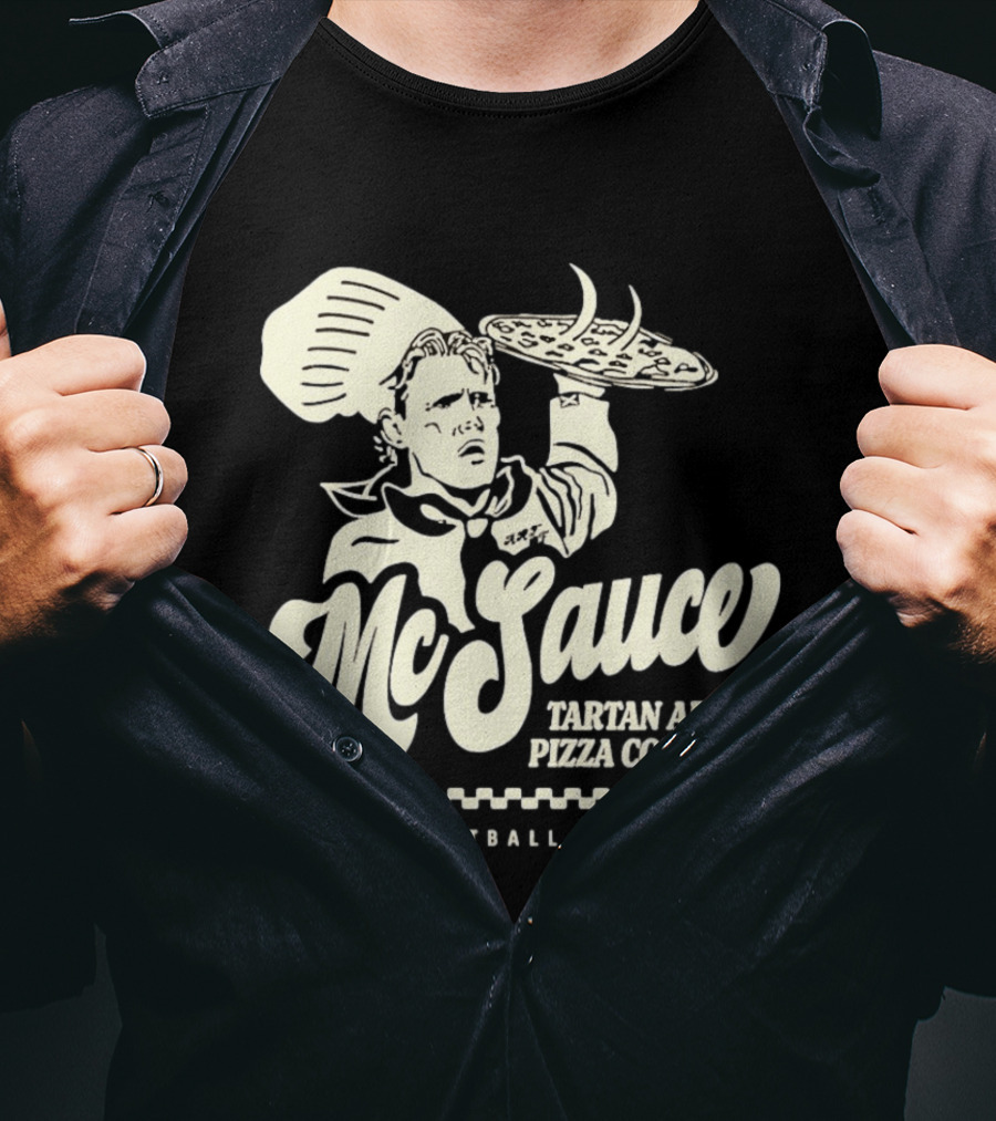 McSauce Tartan Army Pizza Company Art Of Football X Auld Hag T-Shirt